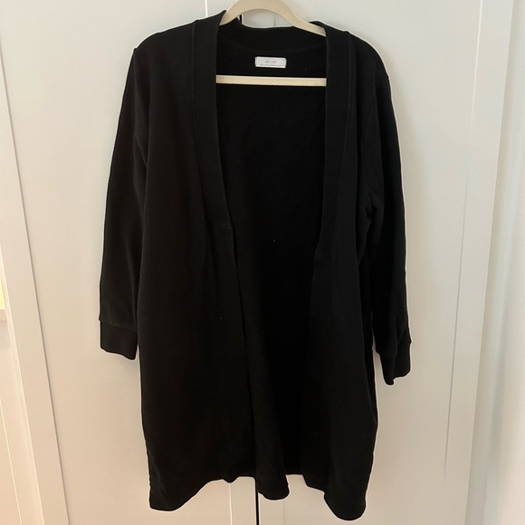 OAK + FORT black sweatshirt open cardigan - Picture 1 of 5